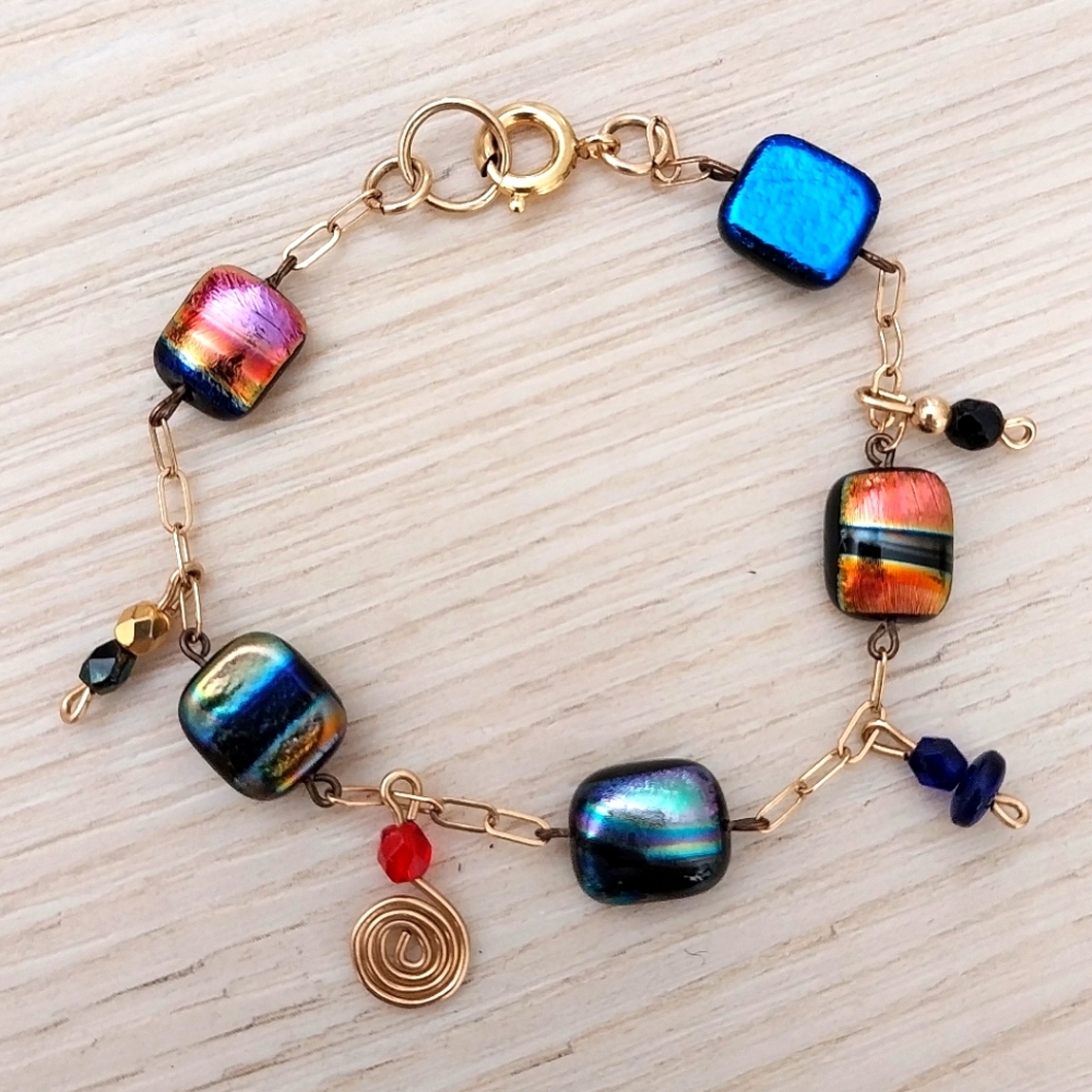 OOAK Dichroic Glass Bracelet